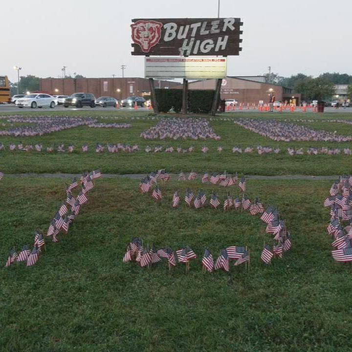 Butler High students plant US flags for 9/11 anniversary